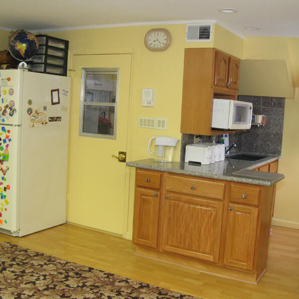 Kitchen area for children’s home-cooked meals