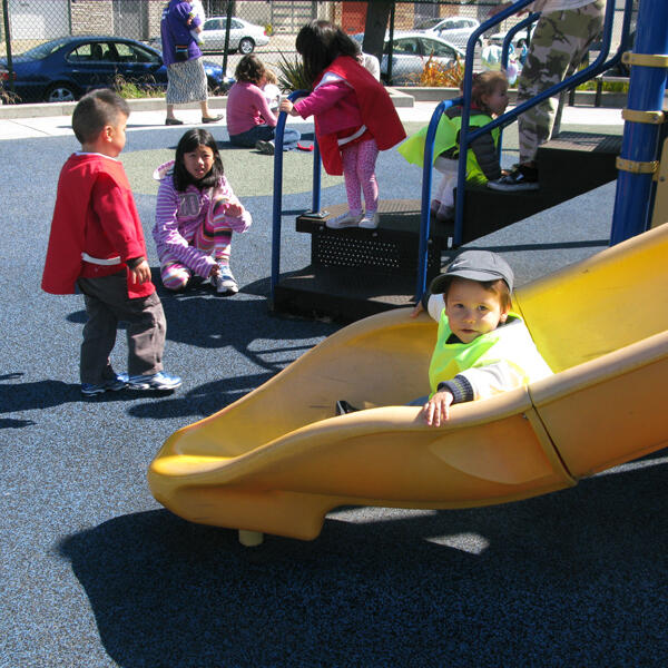 Children playing at a local Sunset District playground