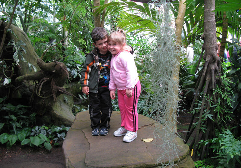 Children exploring a hands-on science exhibit